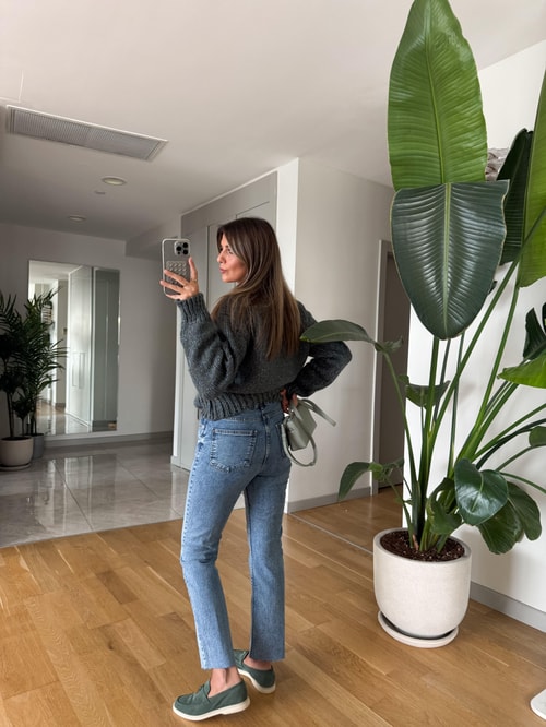 Irana Kesik Paça Jean - Açık Mavi  