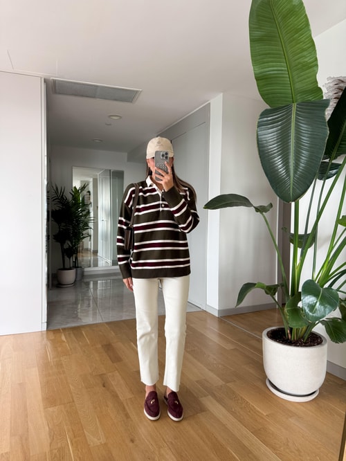 Irana Kesik Paça Jean- Ekru 