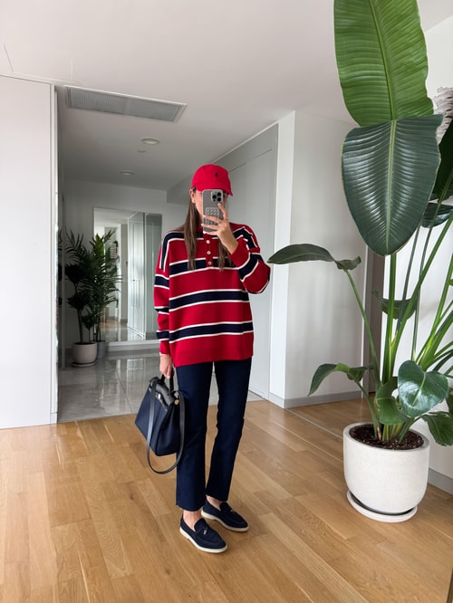 Irana Kesik Paça Jean - Lacivert