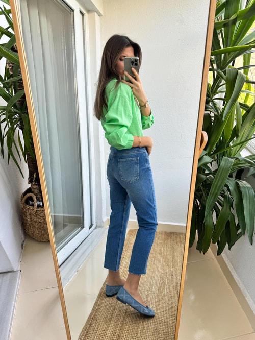 Jane Boyfit Jean-Orta Mavi