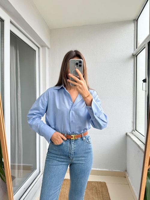 Joe Oxford Gömlek-Mavi