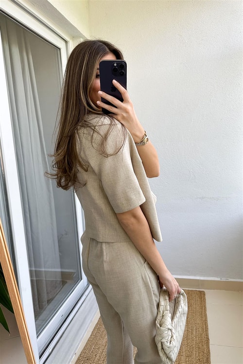 Karlie Crop Kısa Kollu Ceket