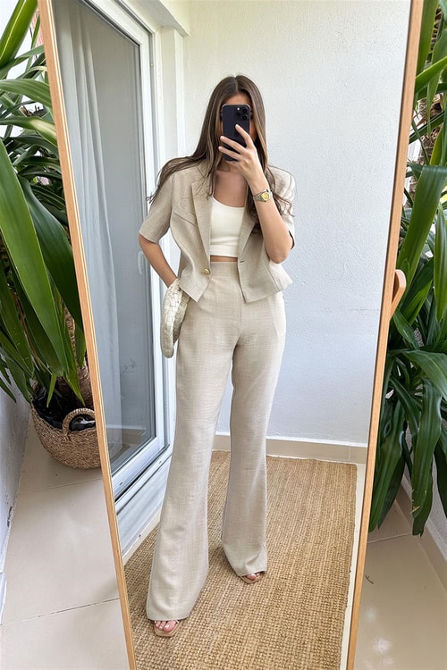 Karlie Crop Kısa Kollu Ceket