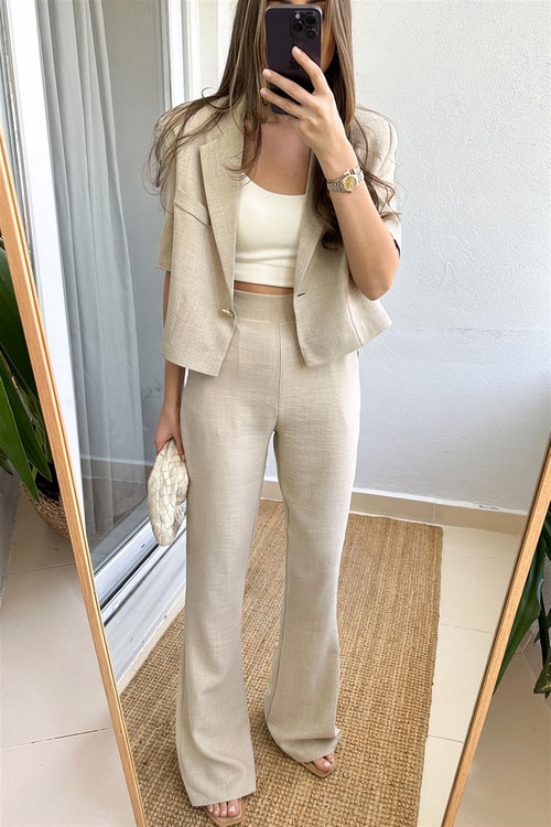 Karlie Crop Kısa Kollu Ceket