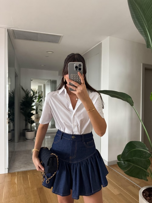 Kenny Kısa Kollu Gömlek- Beyaz