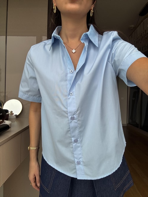 Kenny Kısa Kollu Gömlek- Mavi