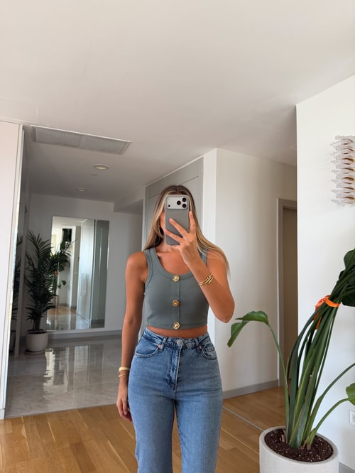 Kera Fitilli Crop Atlet - Haki