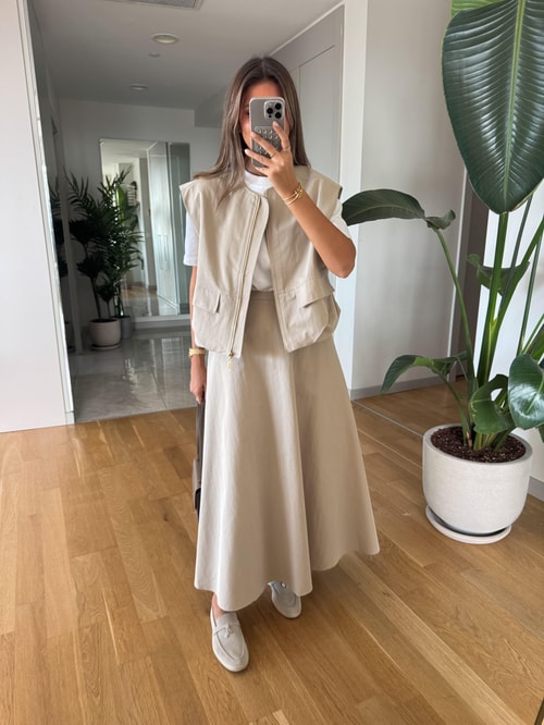 Larimar Yelek Etek Takım - Taş