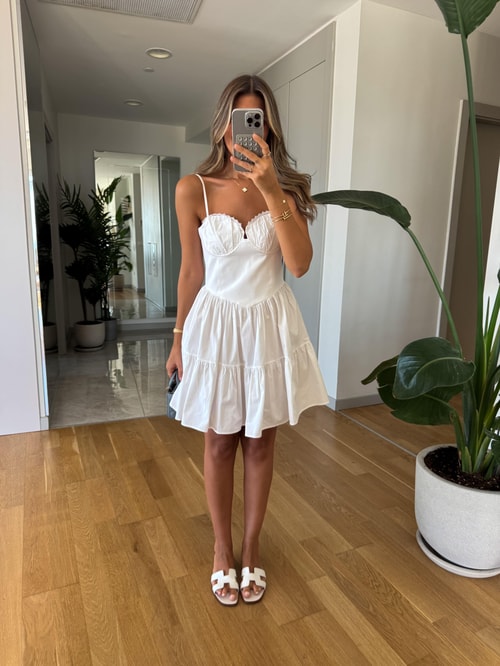 Laura Mini Elbise - Beyaz