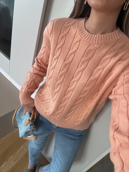 Lauren Saç Örgülü Kazak - Yavruağzı