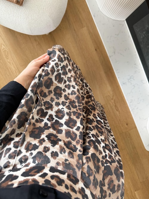 Leopar Desenli Midi Boy Etek