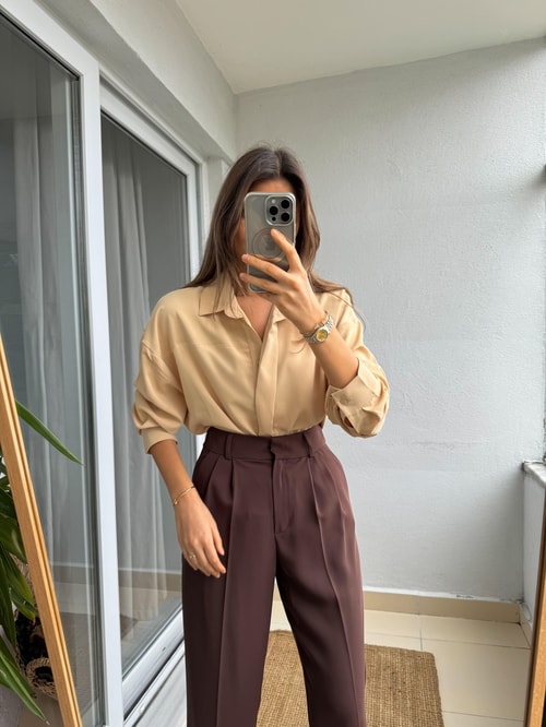 Lori Şifon Gömlek- Vanilya