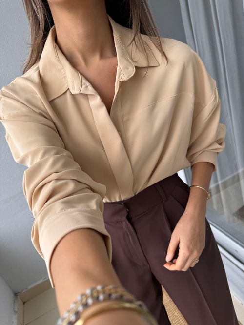 Lori Şifon Gömlek- Vanilya