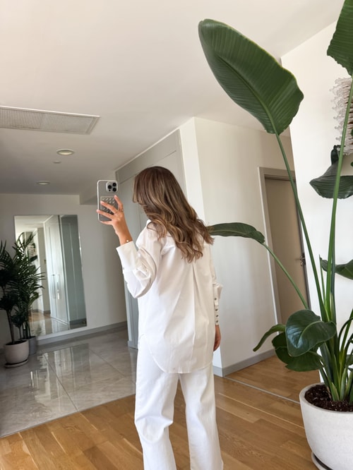 Lorry Poplin Beyaz Gömlek