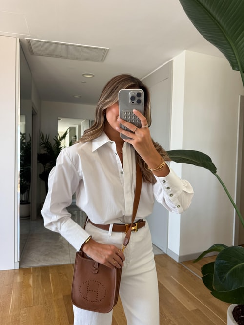 Lorry Poplin Beyaz Gömlek