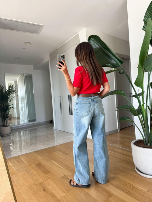 Lovisa Baggy Jean-Eskitmeli Mavi
