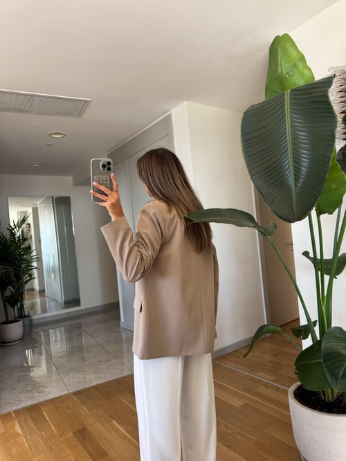 Lucca Premium Blazer Ceket - Bej