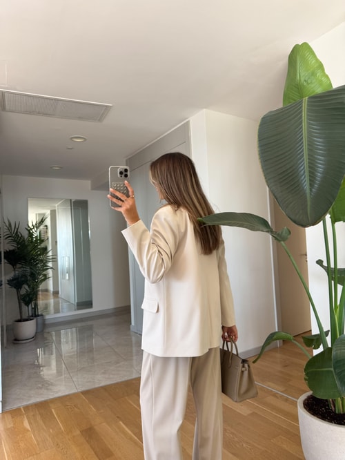 Lucca Premium Blazer Ceket - Taş