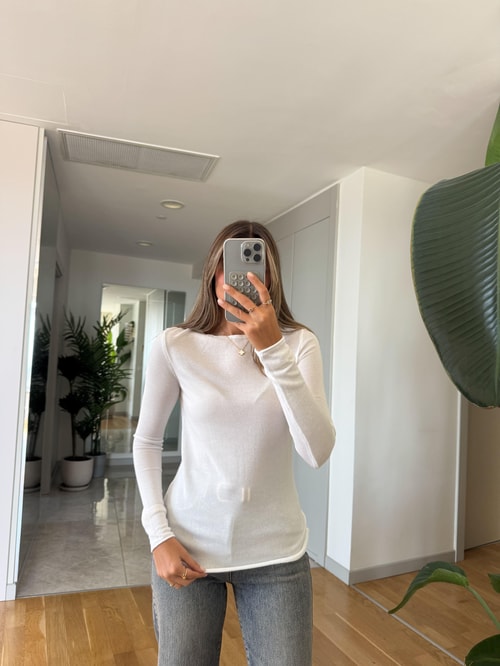 Margox Merserize İnce Triko Ekru