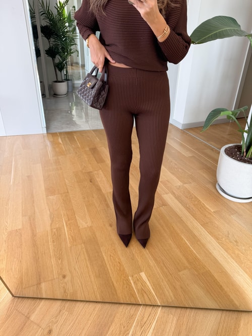 Marsel Fitilli Triko Takım - Kahve