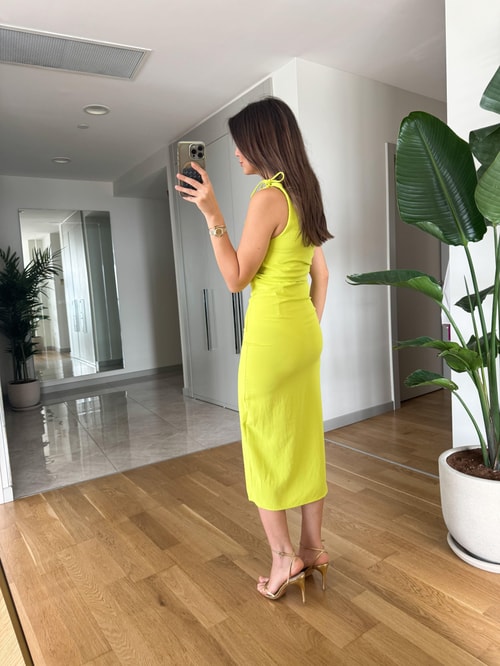 Neon Cut Out Elbise