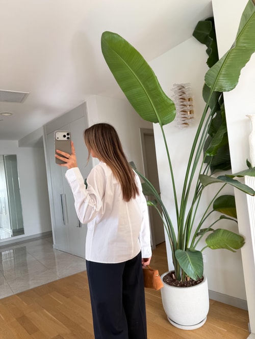 Oclus Poplin Gömlek - Beyaz