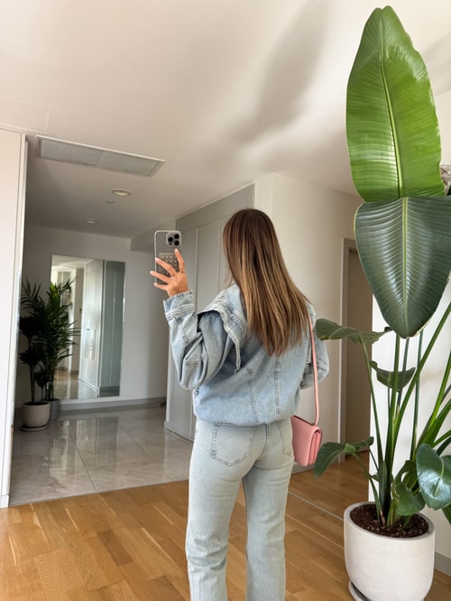 Omuz Efektli Lastikli Kot Ceket