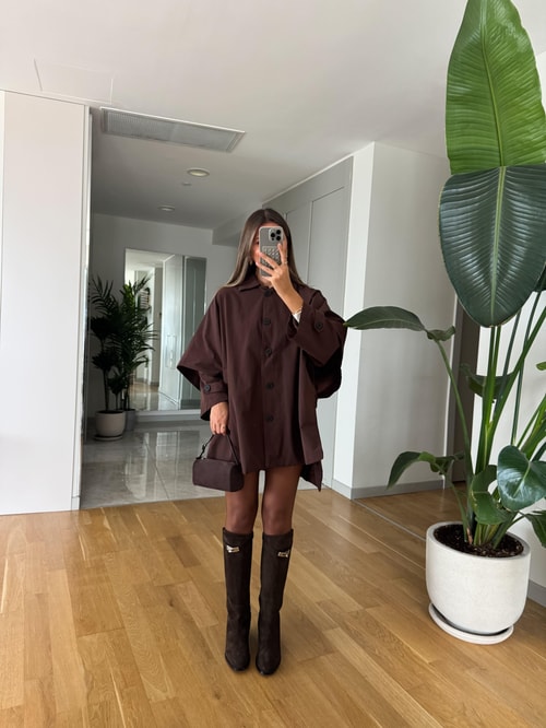 Panço Model Trençkot - Kahve