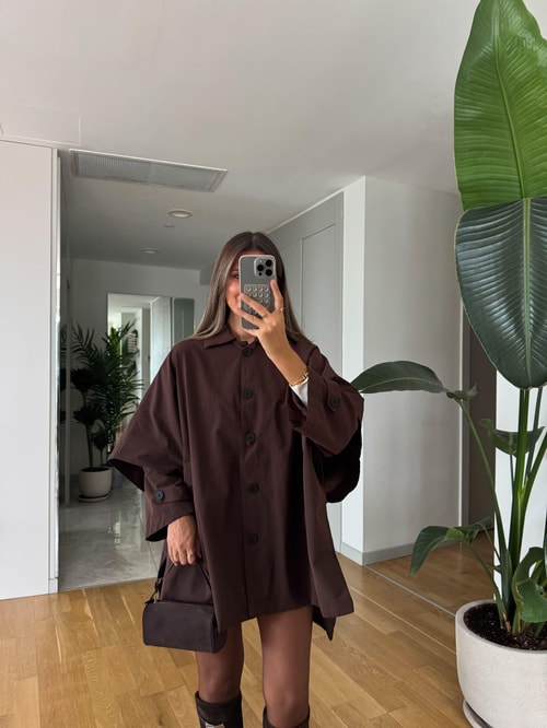 Panço Model Trençkot - Kahve