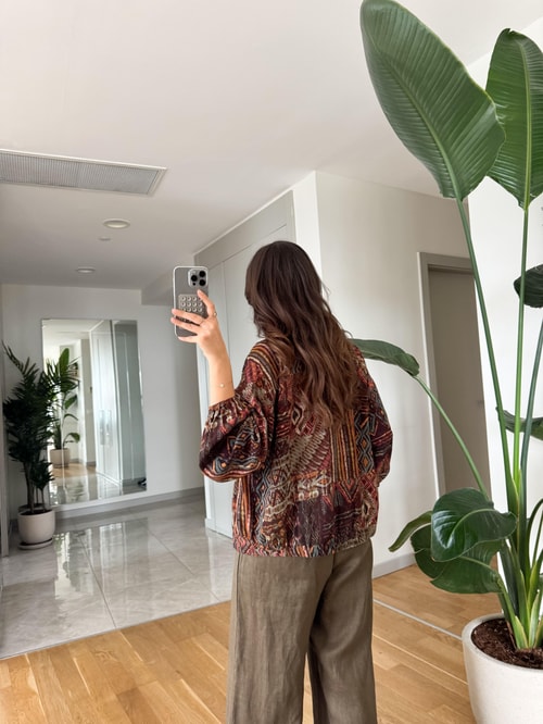 P&B Etnik Desen Kimono