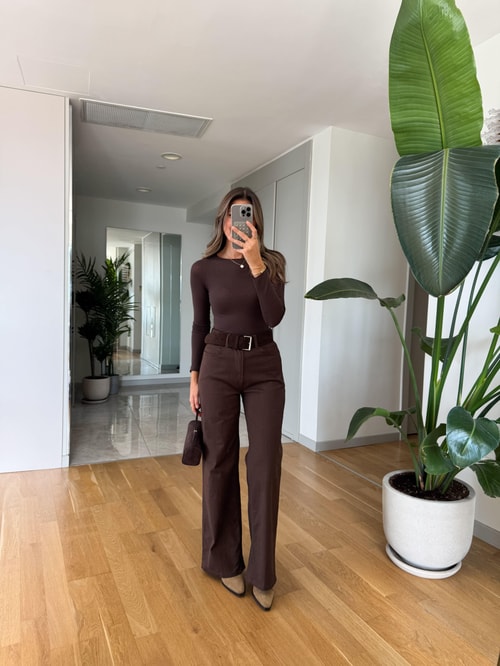 Peacefull Straight Jean - Kahve