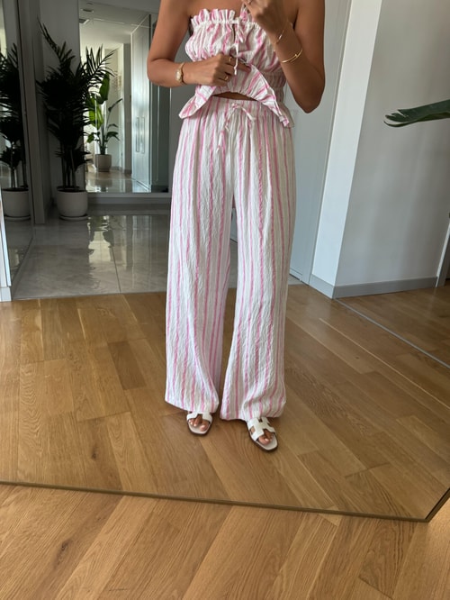 Pembe Çizgili Bustiyerli Takım