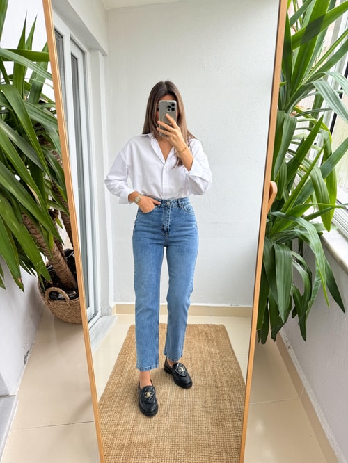 Pinko Düz Kesim Jean-Mavi