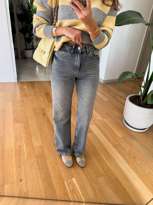 Poeme Straight Jean - Yıkamalı Mavi 