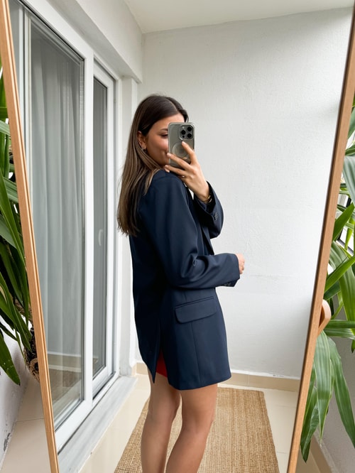 Premium Lacivert Blazer Ceket