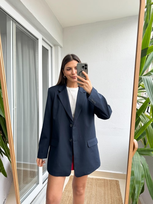 Premium Lacivert Blazer Ceket
