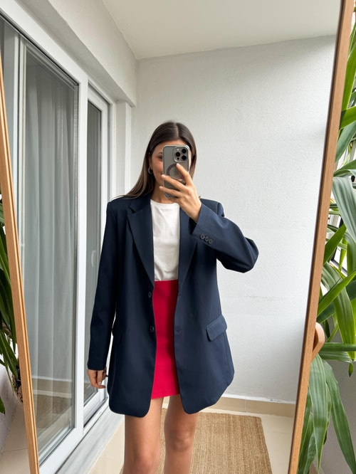 Premium Lacivert Blazer Ceket