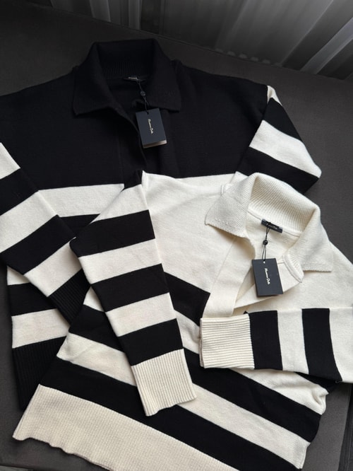 Premium Polo Yaka Kazak-Ekru