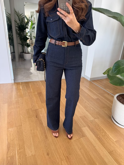 Premium Seri Fermuar Cepli Denim Pantolon