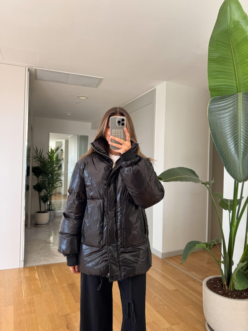 Premium Şişme Mont - Siyah