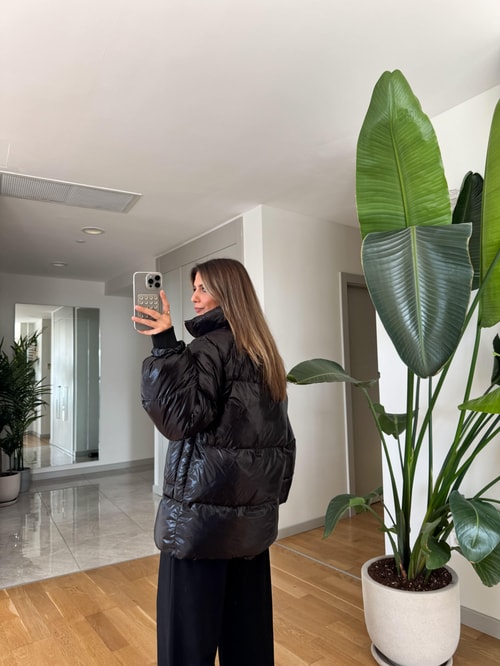 Premium Şişme Mont - Siyah