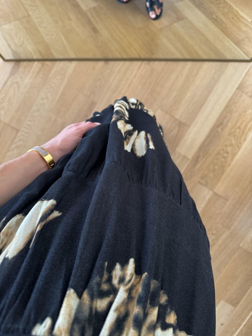 Premium Siyah Midi Boy Empirme Elbise