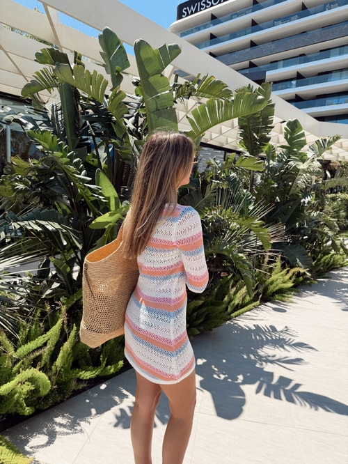 Renkli Çizgili Beachwear 
