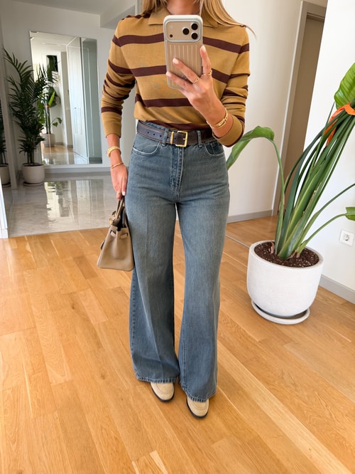Rodri Wide Leg Jean - Eskitme