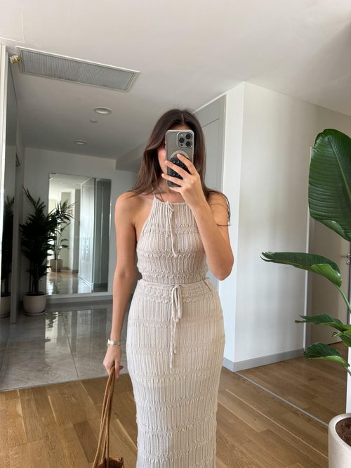 Rosie Etekli Bluzlu Triko Takım-Taş