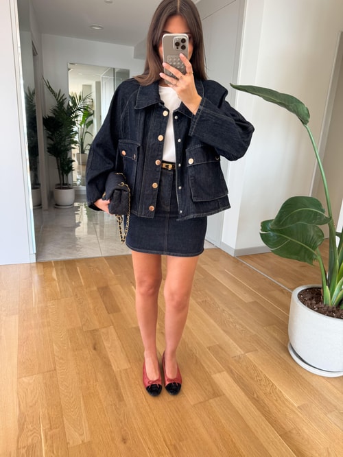 Rowan Koyu Lacivert Mini Etek