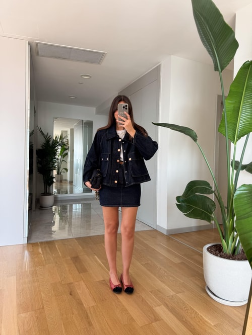 Rowan Koyu Lacivert Mini Etek