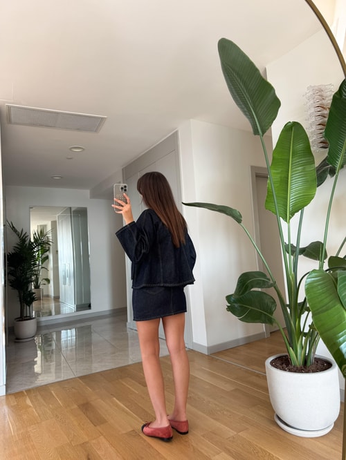 Rowan Koyu Lacivert Mini Etek