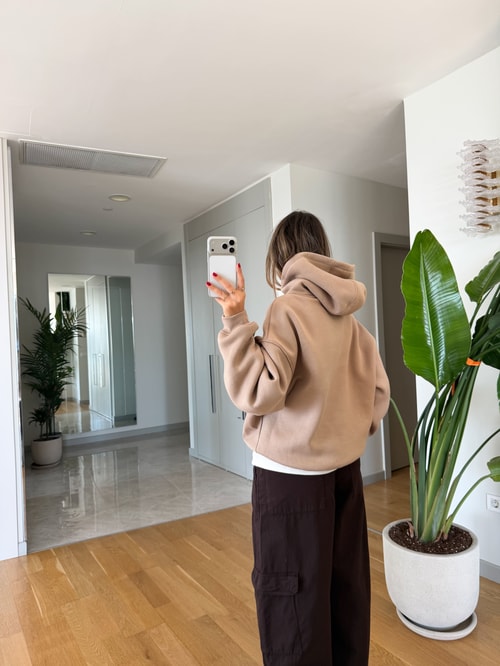 Seekers Nakışlı Sweatshirt - Vizon