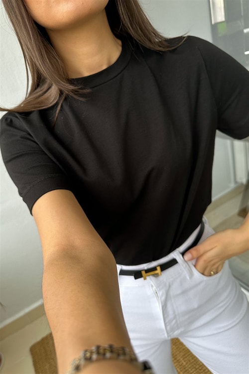 Sienna Basic Tişört-Siyah